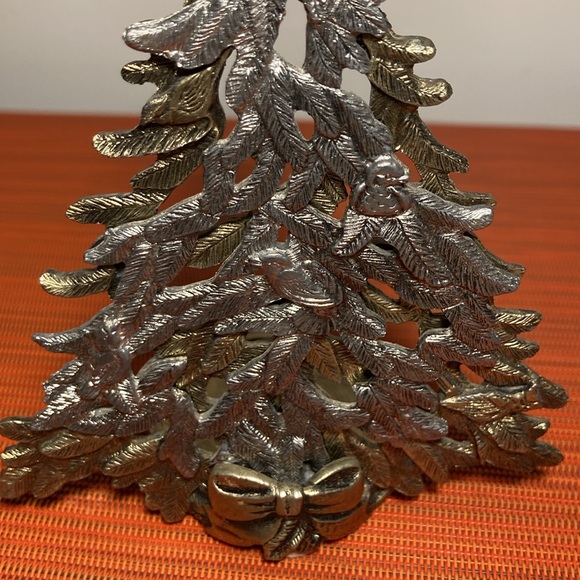 Metzke vintage fir tree with birds pewter silver and gold - Picture 5 of 16